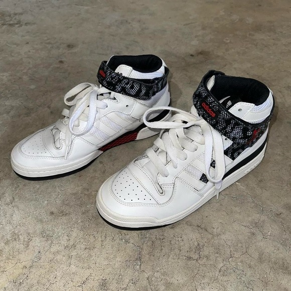 Adidas Forum Mid Sneakers Snakeskin Black and White - Picture 8 of 8